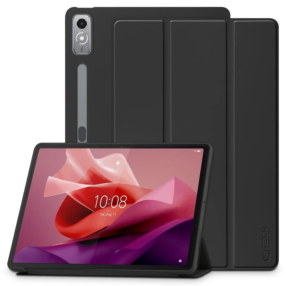 Lenovo Tab P12 12.7'' ( TB-370 ) Trifold Tech-Protect SmartCase Protective Cover Case, Black | Planšetes Vāciņš...