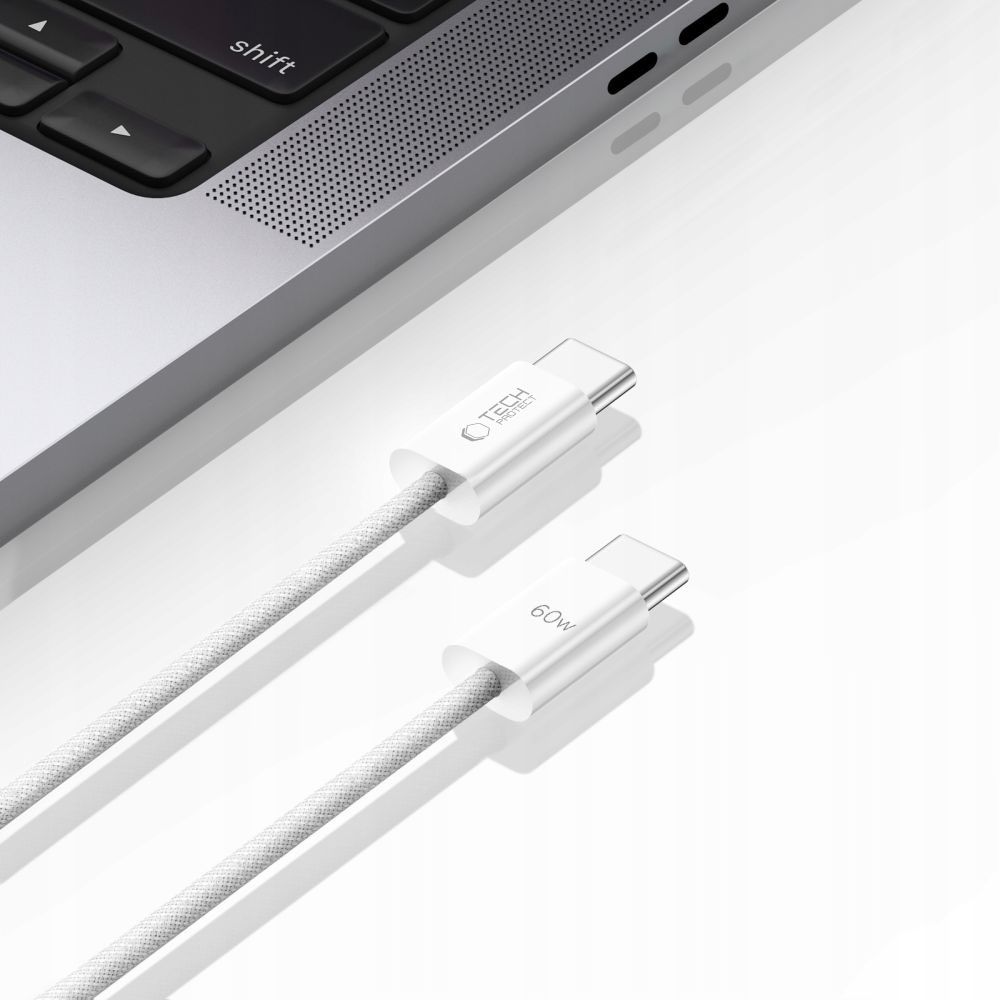 Tech-Protect UltraBoost Classic USB-C / USB-C PD Cable 60W 1m, White