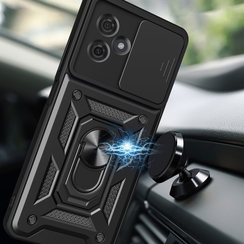 Motorola Moto G54 5G / G54 5G Power Edition Tech-Protect CamShield Pro Case Cover, Black | Telefona Vāciņš Maciņš...