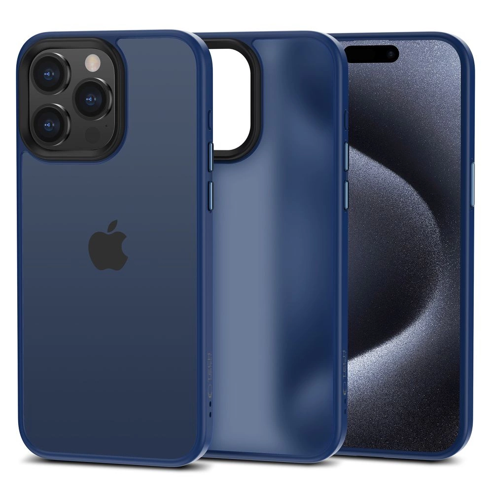 Apple iPhone 15 Pro Max 6.7'' Tech-Protect MagMat Case Cover, Navy Blue Matte