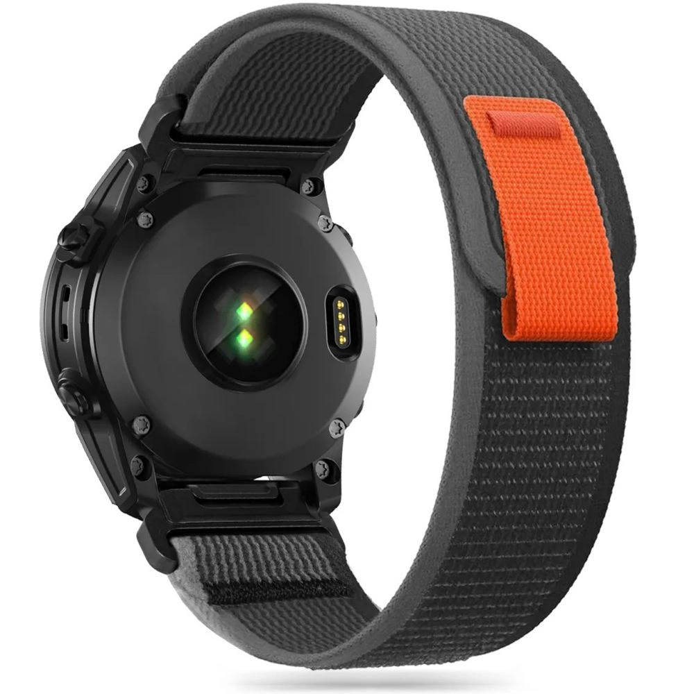 Tech-Protect Nylon Strap for Garmin Fenix ​​3 / 5X / 3HR / 5X Plus / 6X / 6X Pro / 7X - Black & Orange