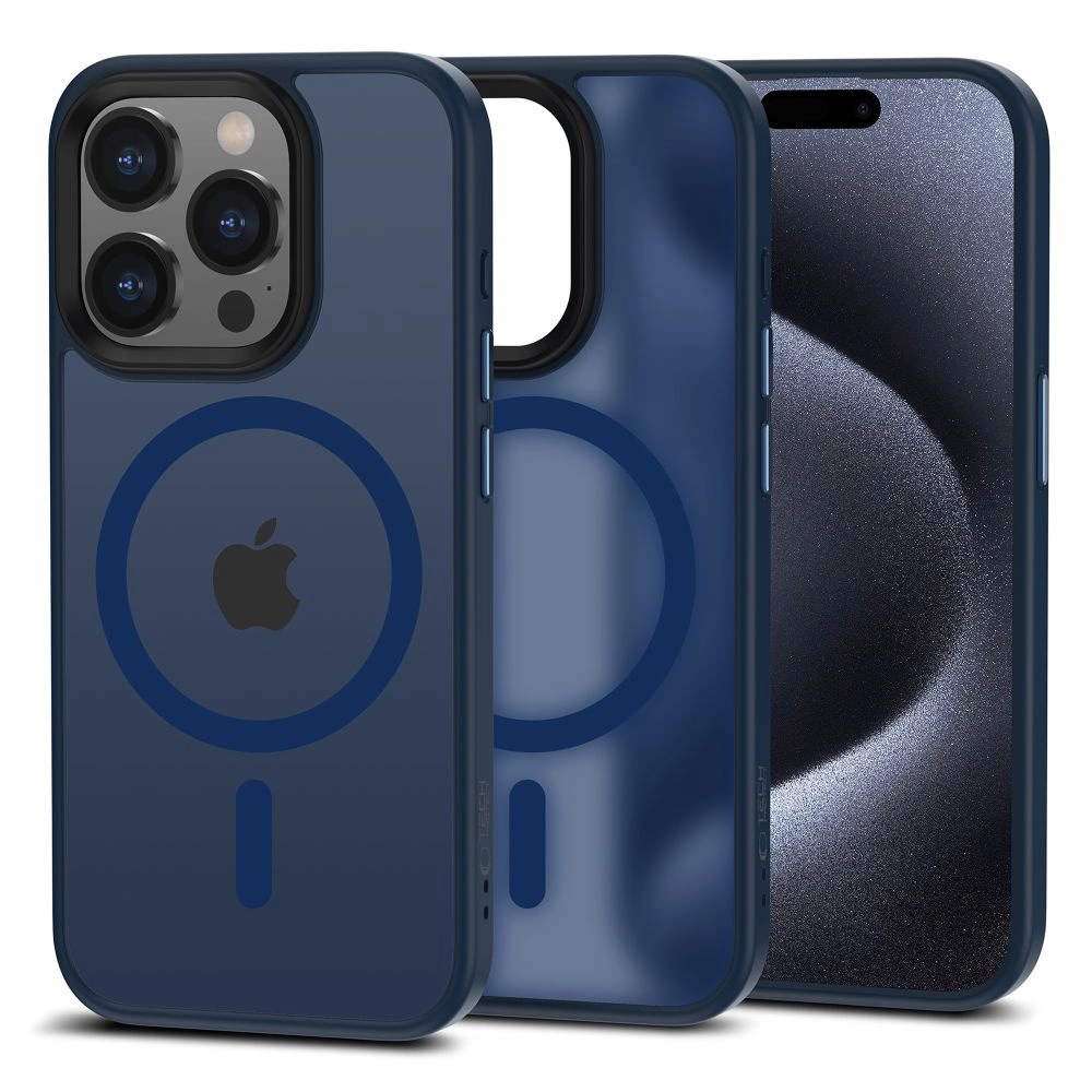 Apple iPhone 15 Pro 6.1'' Tech-Protect MagMat MagSafe Case Cover, Navy Blue Matte