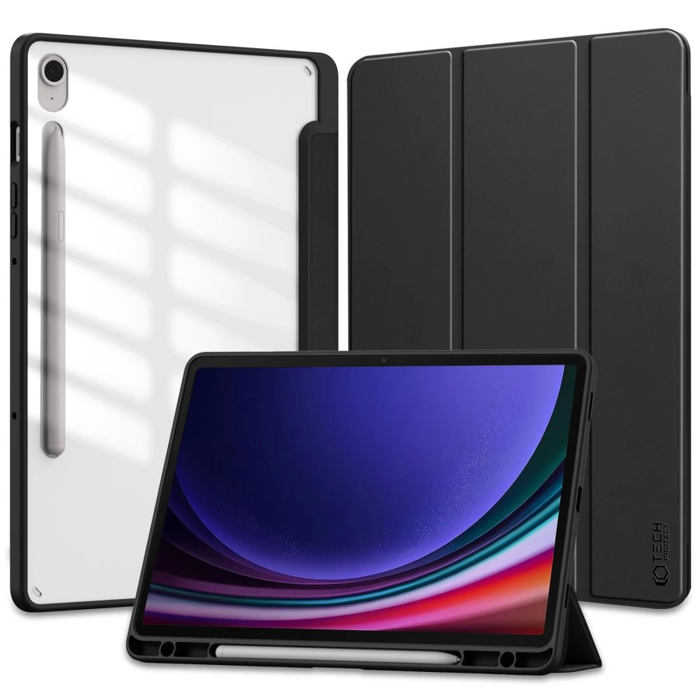 Samsung Galaxy Tab S9 FE 10.9'' (SM-X510 / X516B) Tech-Protect SC Pen Hybrid Cover Case, Black | Planšetes Vāciņš...