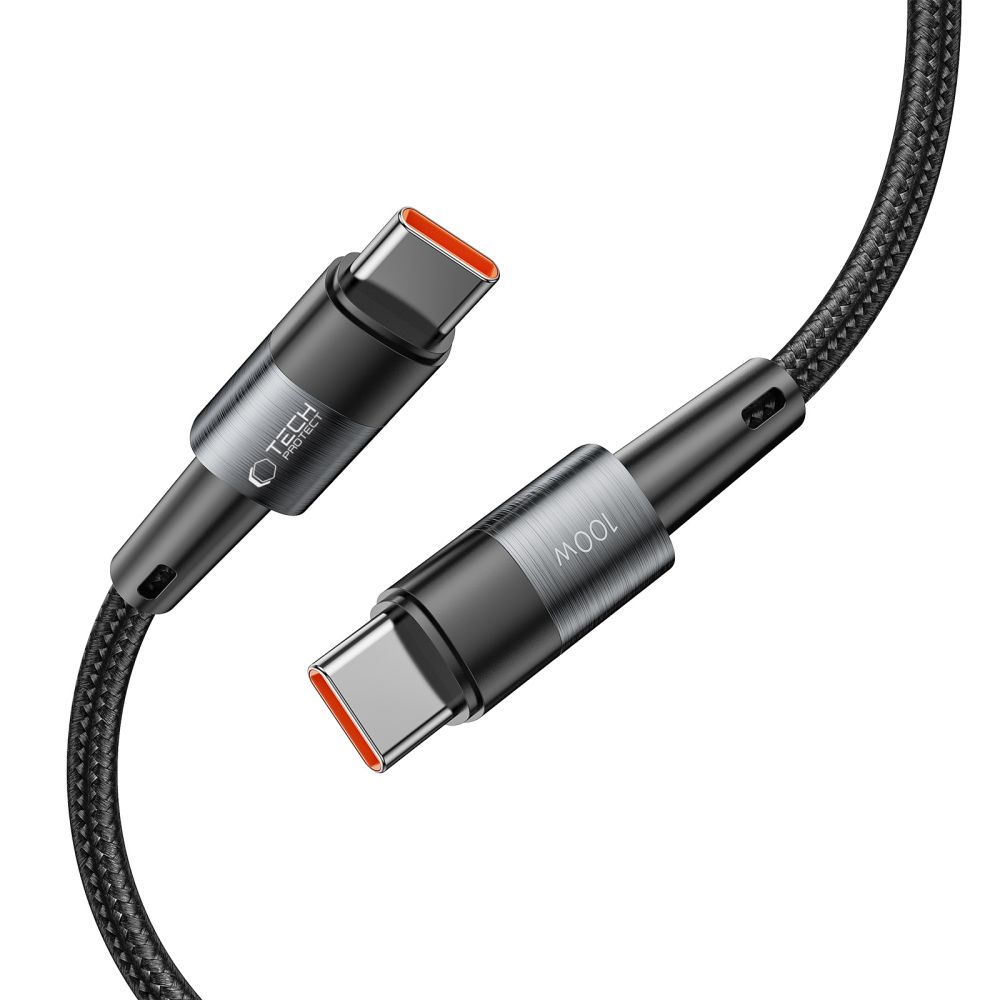 Tech-Protect UltraBoost USB-C / PD kabelis 100W 5A 1m - pelēks | cable gray