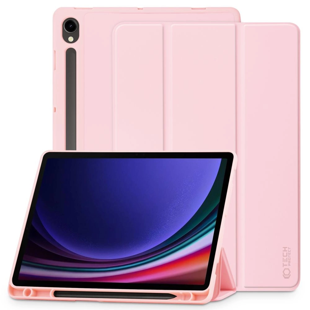 Samsung Galaxy Tab S9 FE 10.9'' (SM-X510 / X516B) Trifold Tech-Protect SC Pen Protective Cover Case, Pink