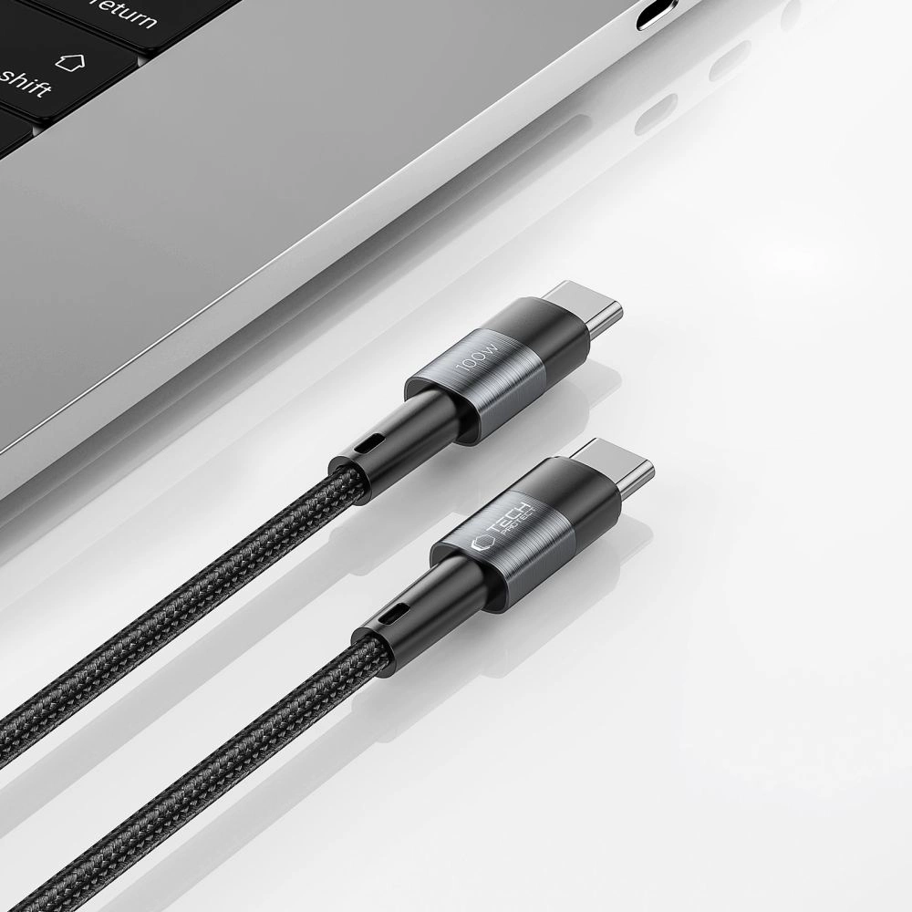 Tech-Protect UltraBoost USB-C / PD kabelis 100W 5A 0.5m - pelēks | cable gray