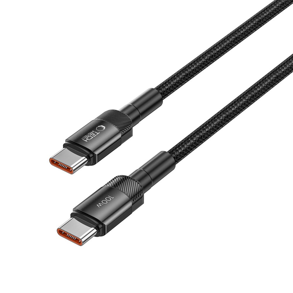 Tech-Protect UltraBoost Evo USB-C / PD kabelis 100W 5A 2m - melns | cable black