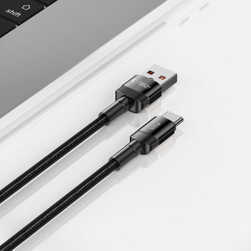 Tech-Protect UltraBoost Evo USB-C / USB-A Cable 100W 5A 0.5m, Black