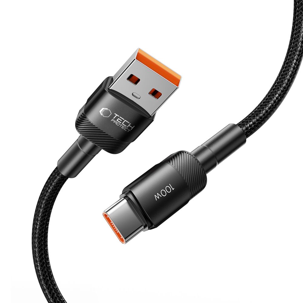 Tech-Protect UltraBoost Evo USB-C / kabelis 100W 5A 2m - melns | cable black