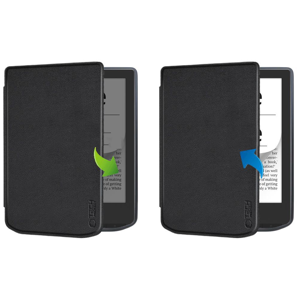 Tech-Protect SmartCase case for PocketBook Verse / Verse Pro - blue with sakura flowers