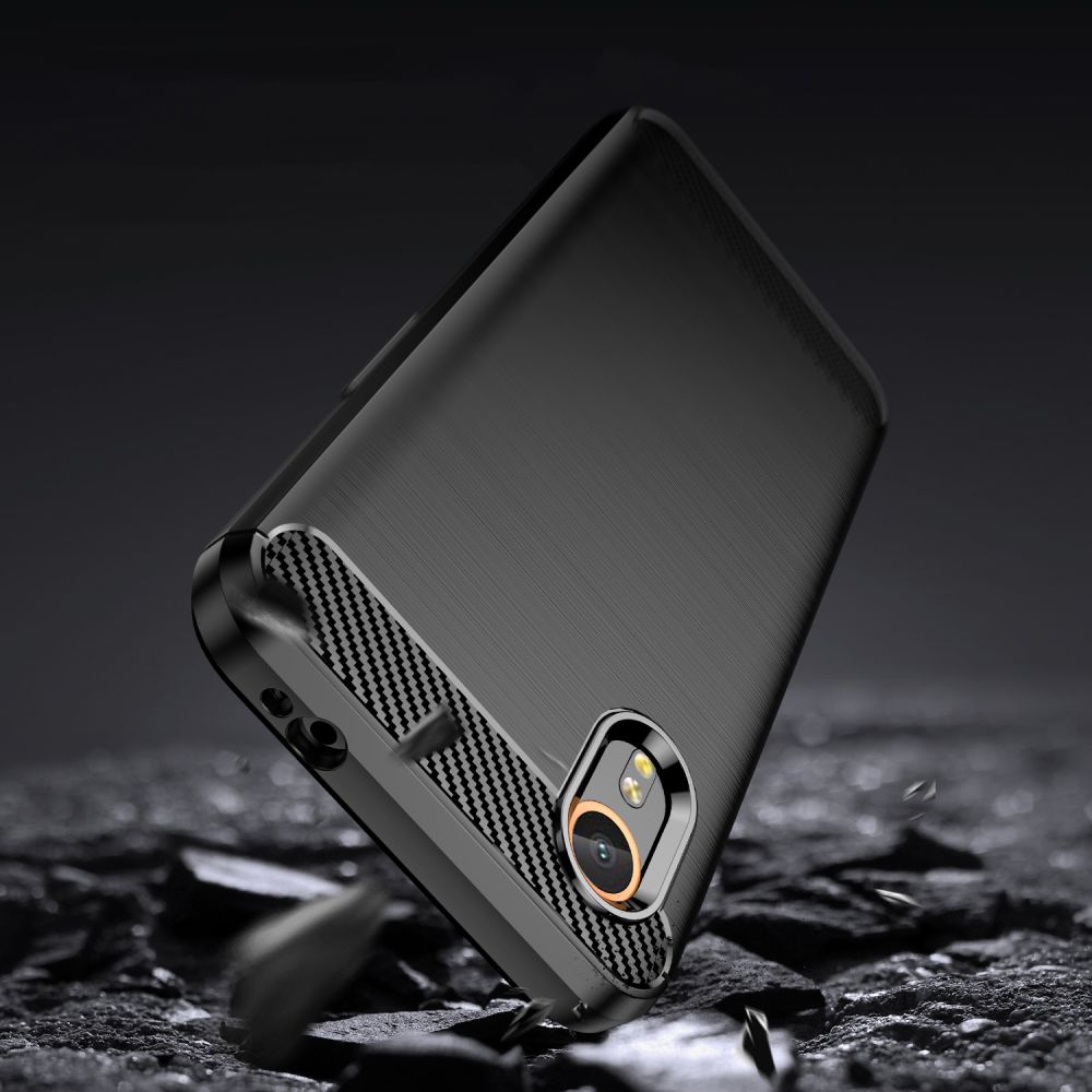 Samsung Galaxy Xcover 7 ( SM-G556B / DS ) Tech-Protect TPUCarbon Fiber TPU Protective Case Cover, Black