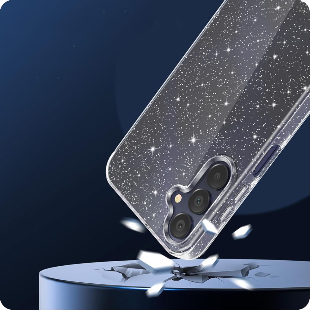Tech-Protect FlexAir Case for Samsung Galaxy A35 5G, Clear-Glitter