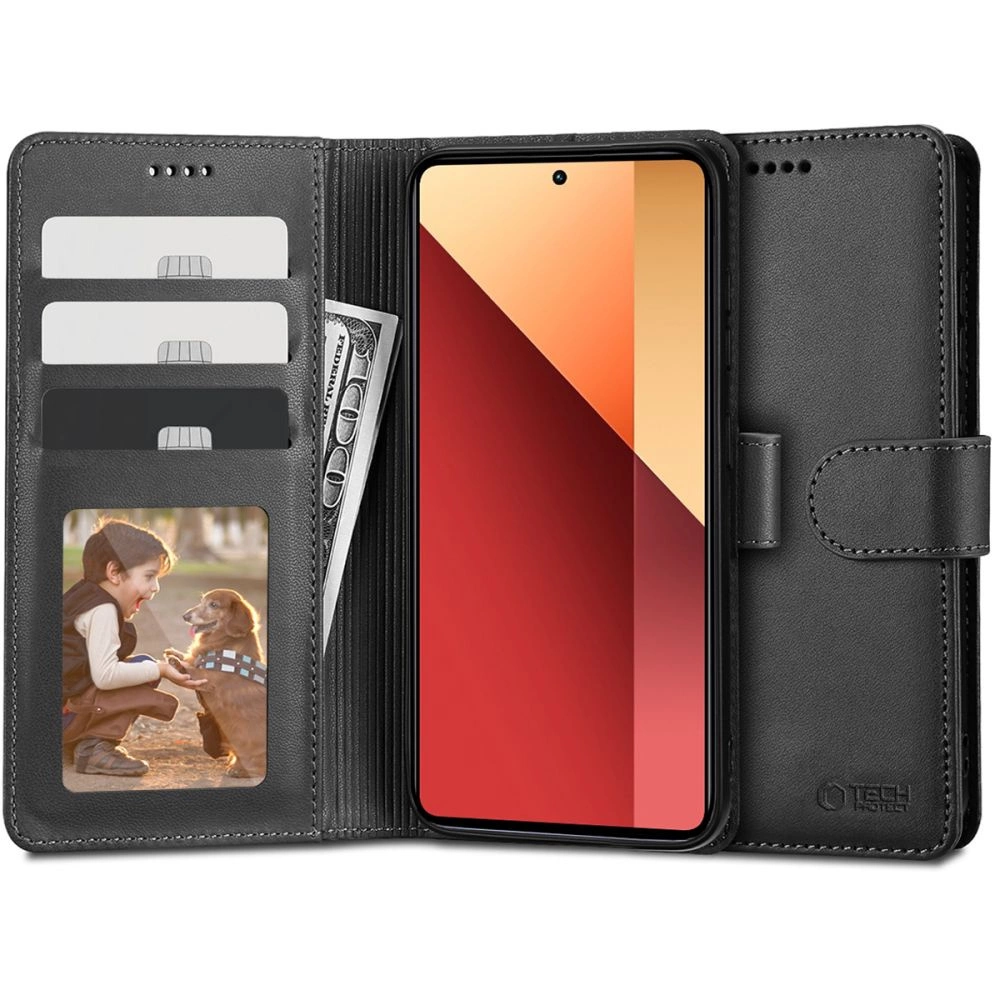 Xiaomi Redmi Note 13 Pro 4G / LTE / Poco M6 Pro 4G / LTE Tech-Protect Wallet Book Case Cover, Black
