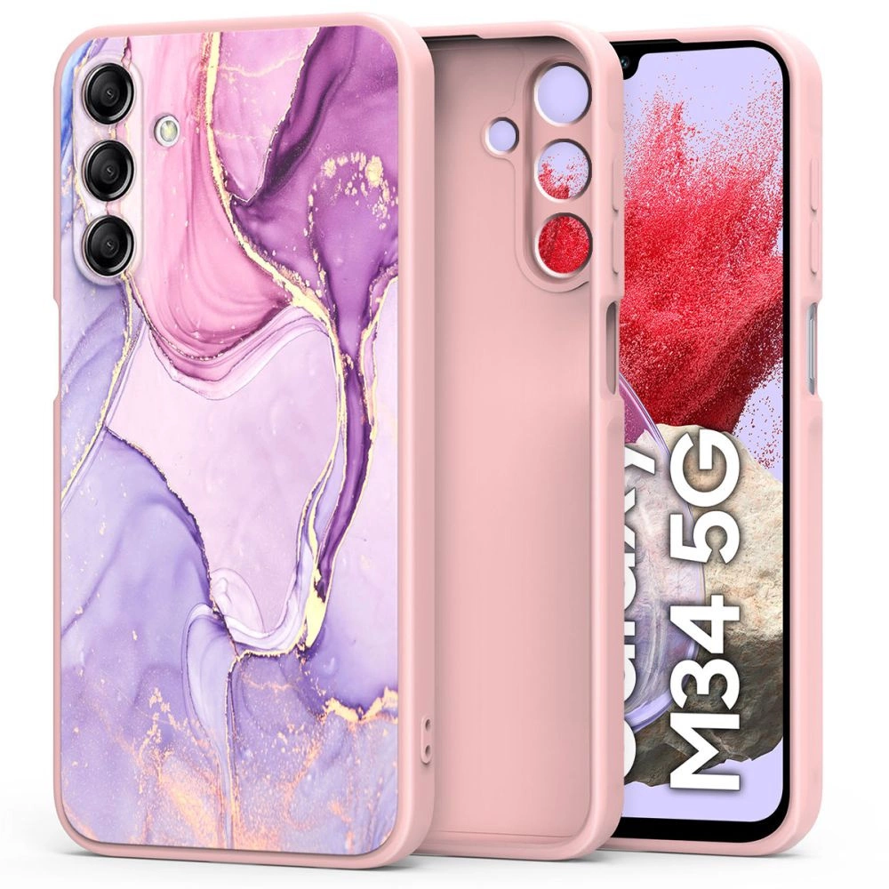 Samsung Galaxy M34 5G Tech-Protect Icon Case Cover, Pink and Purple