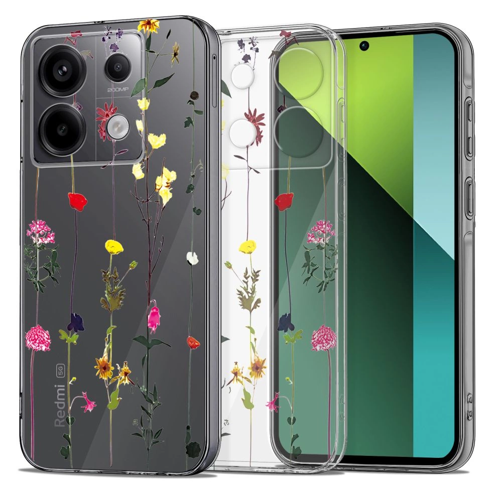 Xiaomi Redmi Note 13 Pro 5G / Poco X6 5G Tech-Protect FlexAir+ Cover Case, Colorful Flowers
