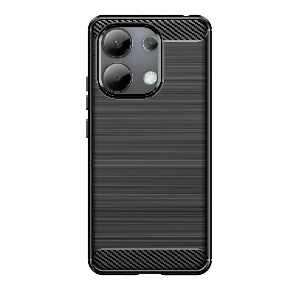 Xiaomi Redmi Note 13 4G / LTE Tech-Protect TPUCarbon Fiber TPU Protective Case Cover, Black