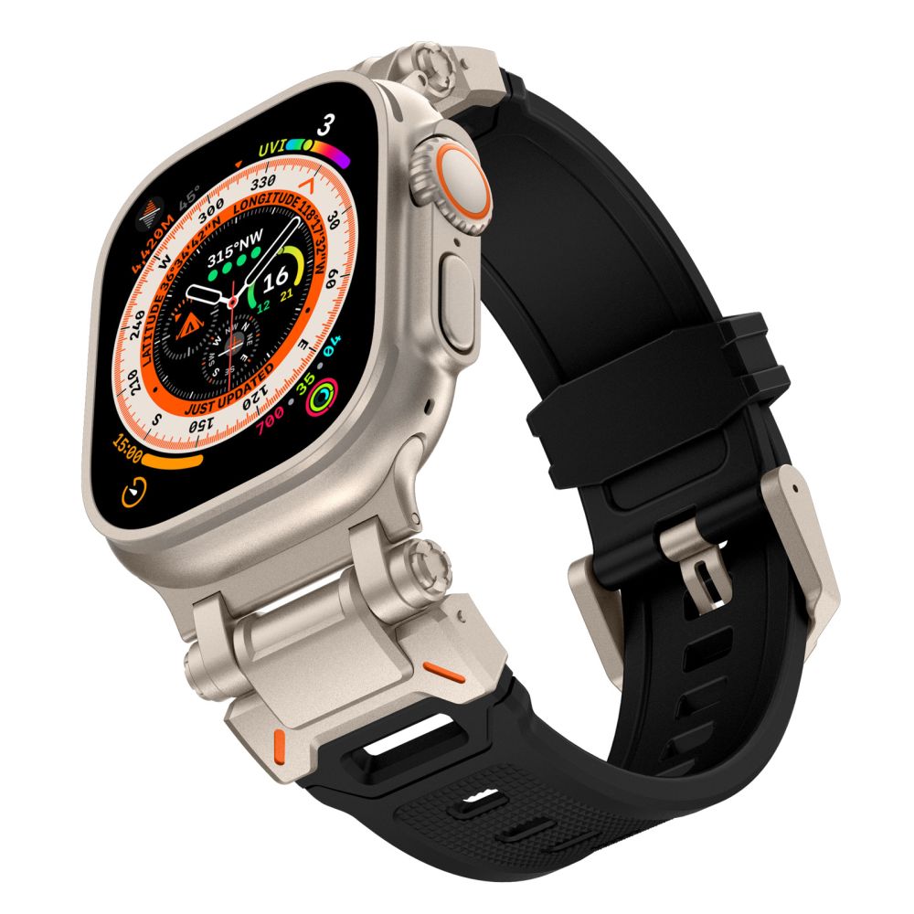 Tech-Protect Delta Pro Strap for Apple Watch (42/44/45/49 mm), Black-Titanium
