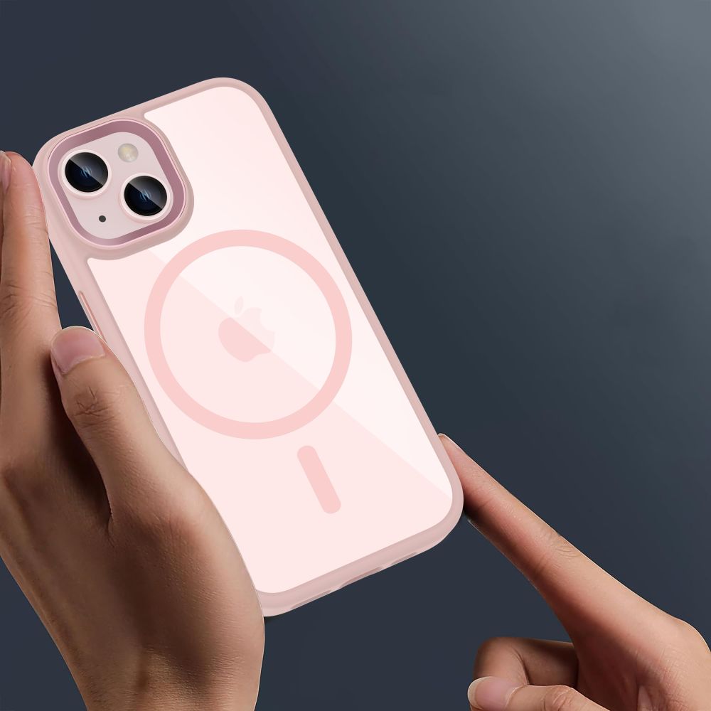 Tech-Protect iPhone 15 Case MagMat MagSafe, Clear Pink