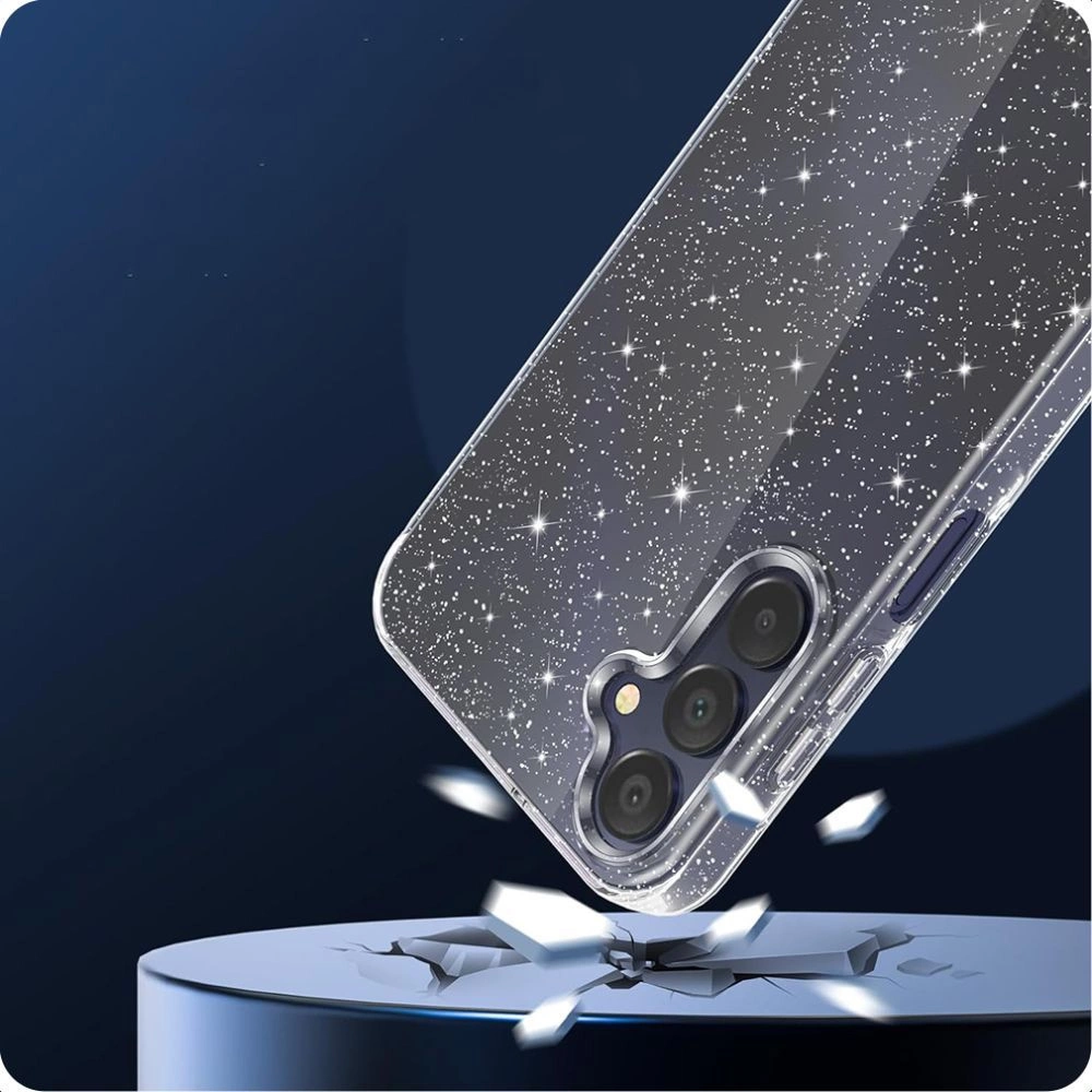 Xiaomi Redmi Note 13 Pro 5G / Poco X6 5G Tech-Protect FlexAir Cover Case, Transparent and Glitter