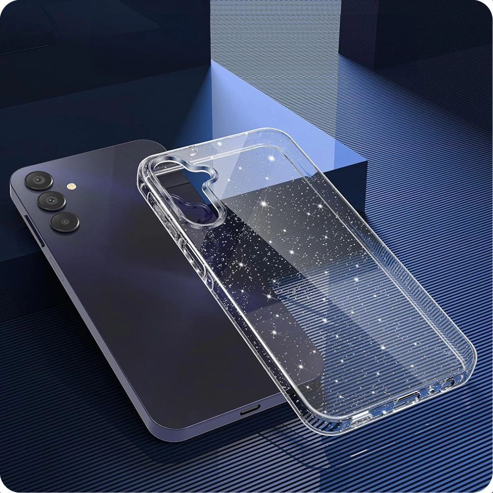 Xiaomi Redmi Note 13 Pro 5G / Poco X6 5G Tech-Protect FlexAir Cover Case, Transparent and Glitter