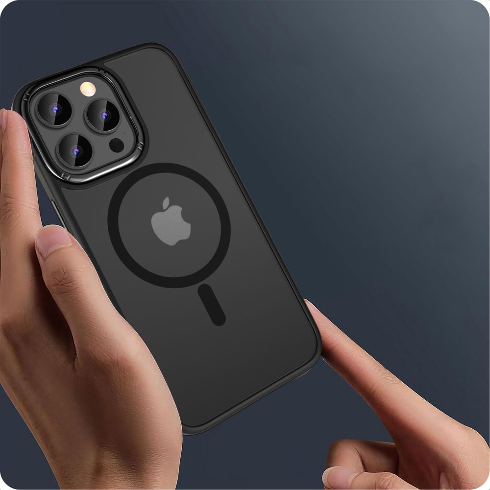 Apple iPhone 15 Pro 6.1\'\' Tech-Protect MagMat 2 MagSafe Case Cover, Matte Black