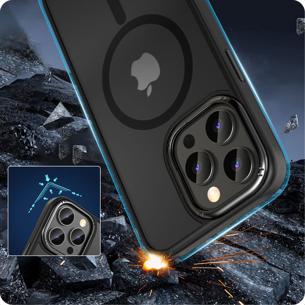 Apple iPhone 15 Pro 6.1\'\' Tech-Protect MagMat 2 MagSafe Case Cover, Matte Black