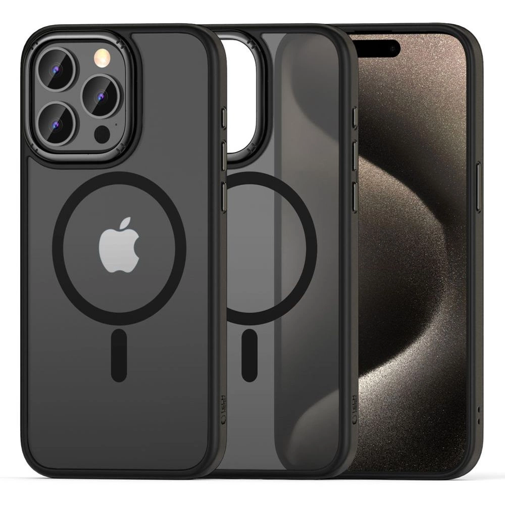 Apple iPhone 15 Pro Max 6.7'' Tech-Protect MagMat 2 MagSafe Case Cover, Matte Black