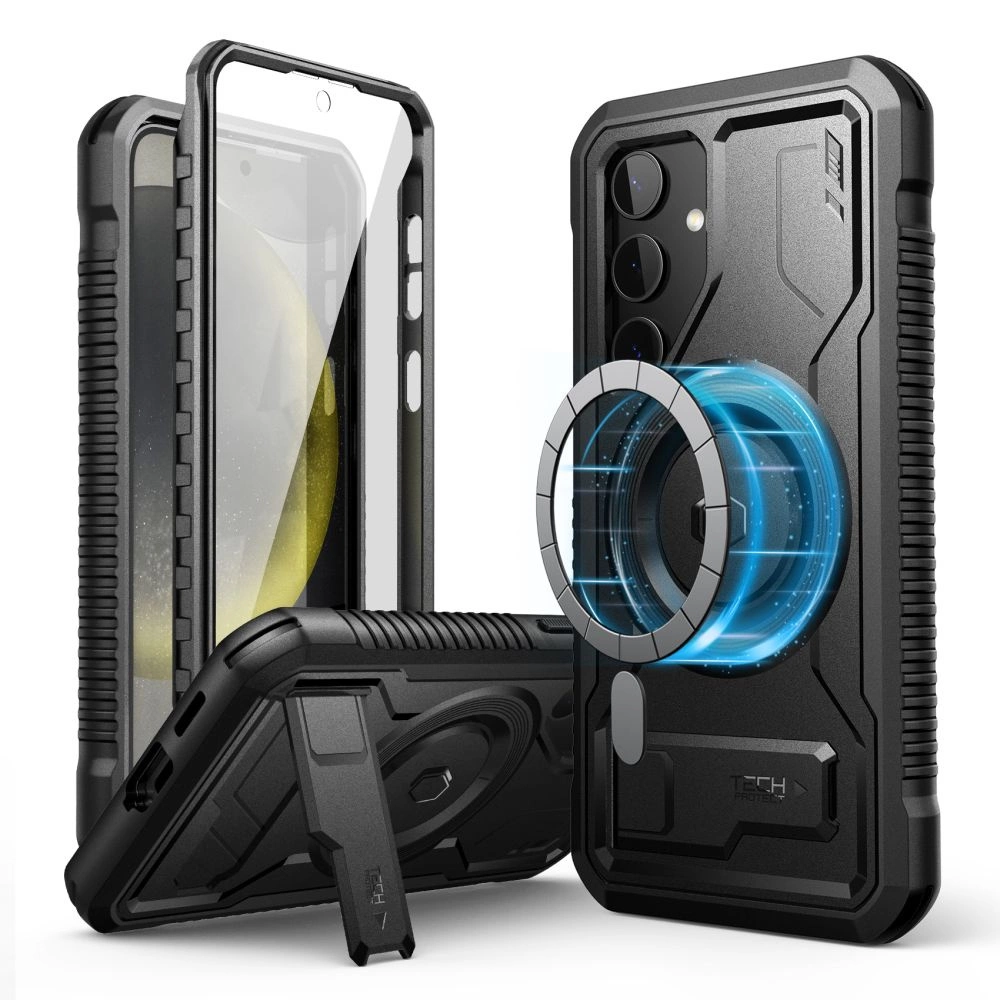 Samsung Galaxy S24 (SM-S921) Tech-Protect Kevlar MagSafe+ Case Cover, Black | Telefona Maciņš Vāks Apvalks Bampers