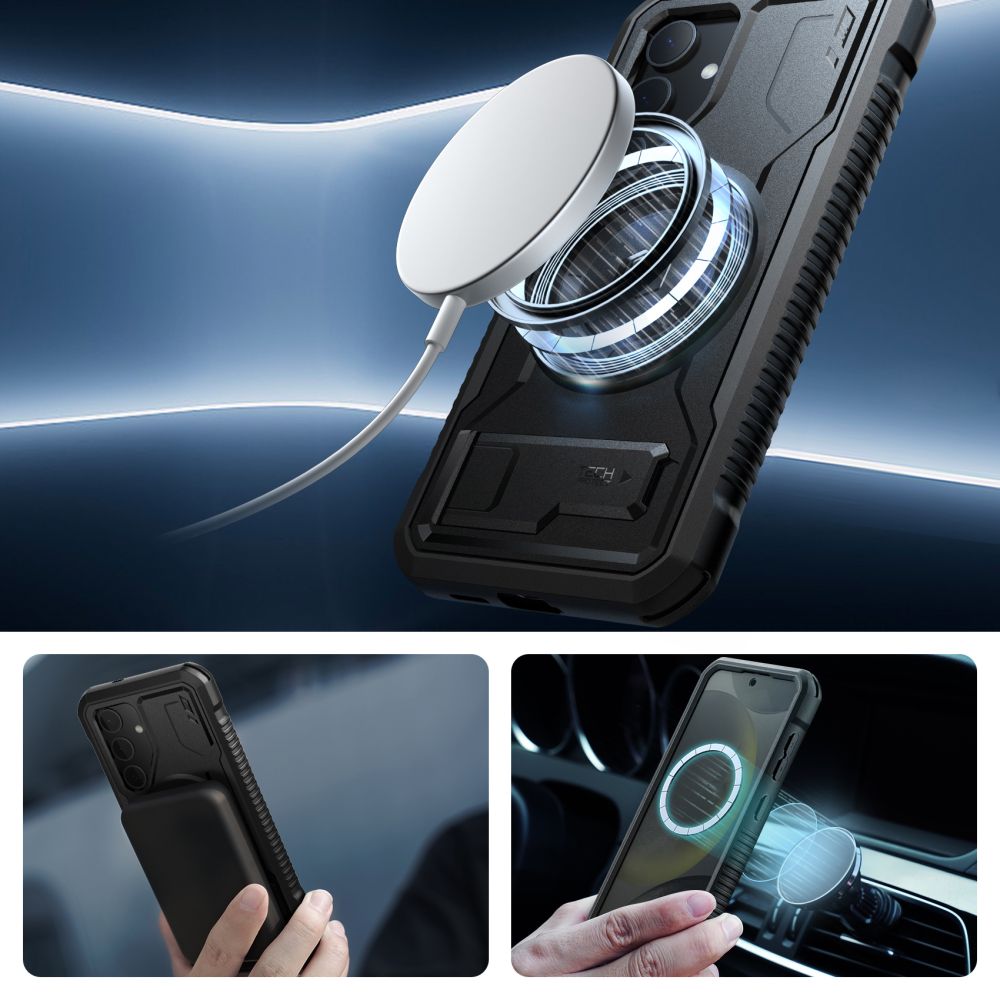 Samsung Galaxy S24+ Plus (SM-S926) Tech-Protect Kevlar MagSafe+ Protective Case Cover, Black