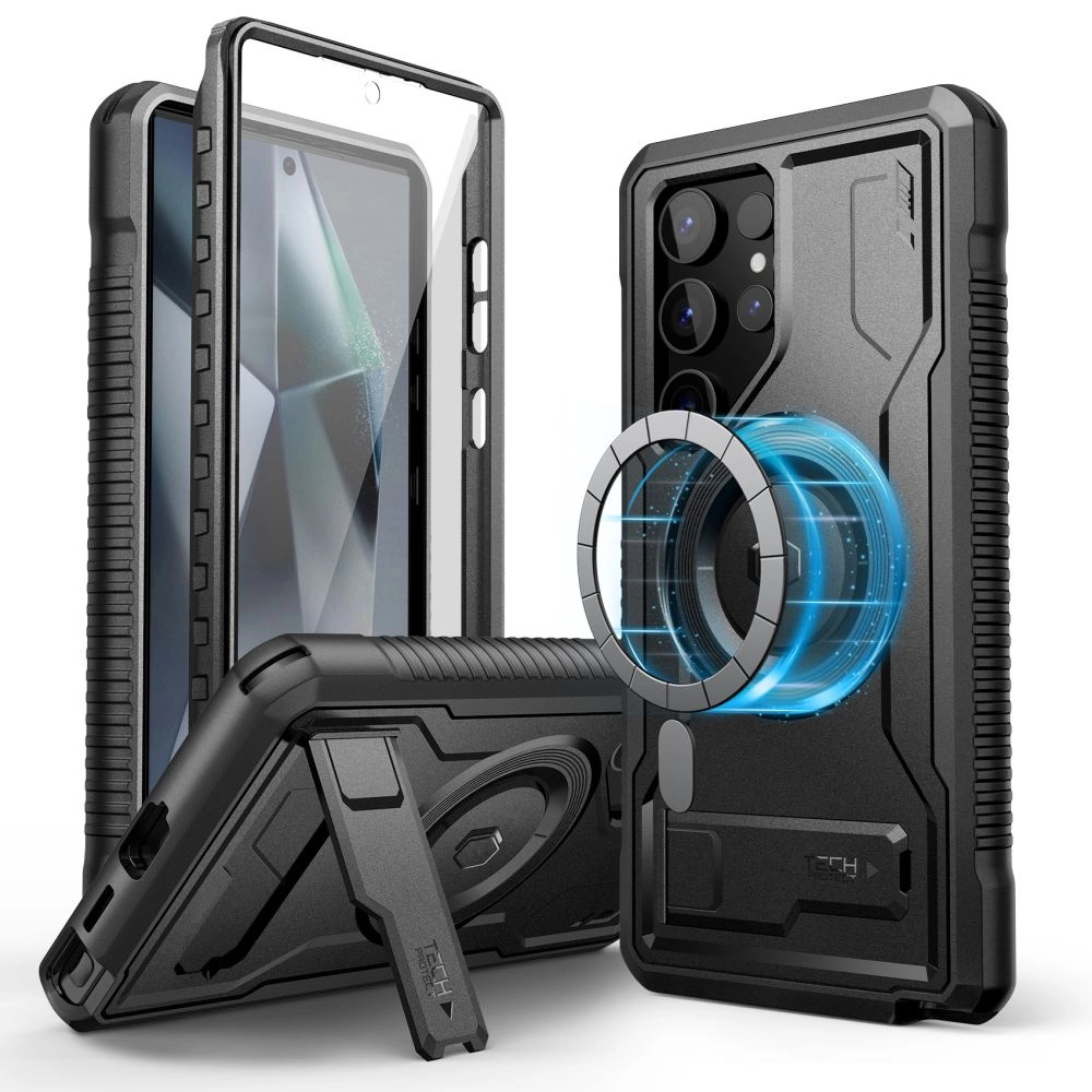 Samsung Galaxy S24 Ultra (SM-S928) Tech-Protect Kevlar MagSafe+ Case Cover, Black | Telefona Maciņš Vāks Apvalks...