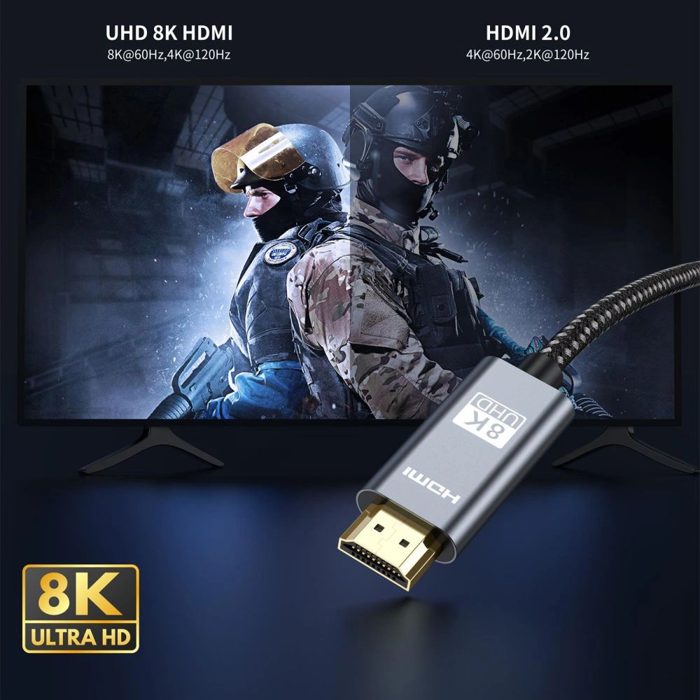 Tech-Protect UltraBoost HDMI 2.1 / 4K 120Hz 8K 60HZ kabelis 1 m - melns | Cable 1m Black