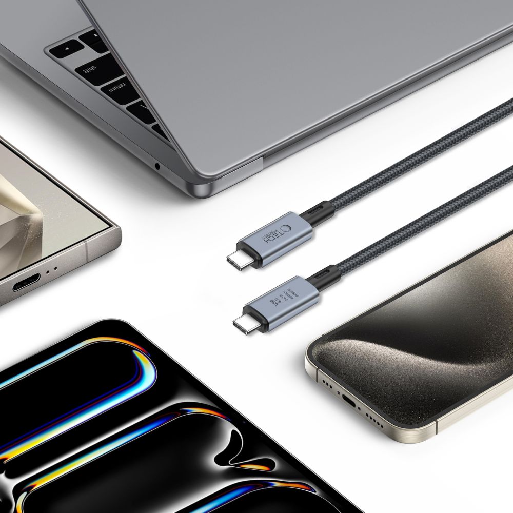 Кабель Tech-Protect UltraBoost Max USB-C 4.0 240W 2м - серый