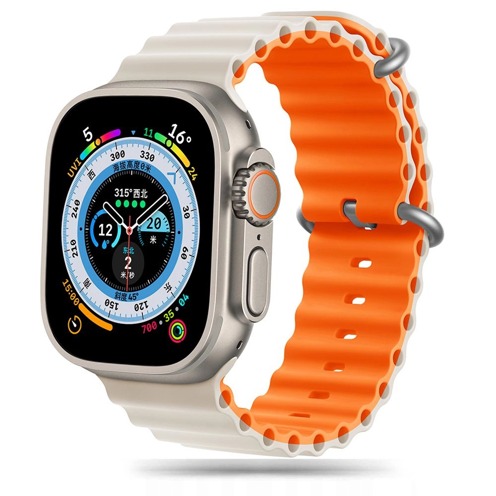 Tech-Protect IconBand Pro strap for Apple Watch 4 / 5 / 6 / 7 / 8 / 9 / SE / Ultra 1 / 2 (42/44/45/49 mm) - beige-orange