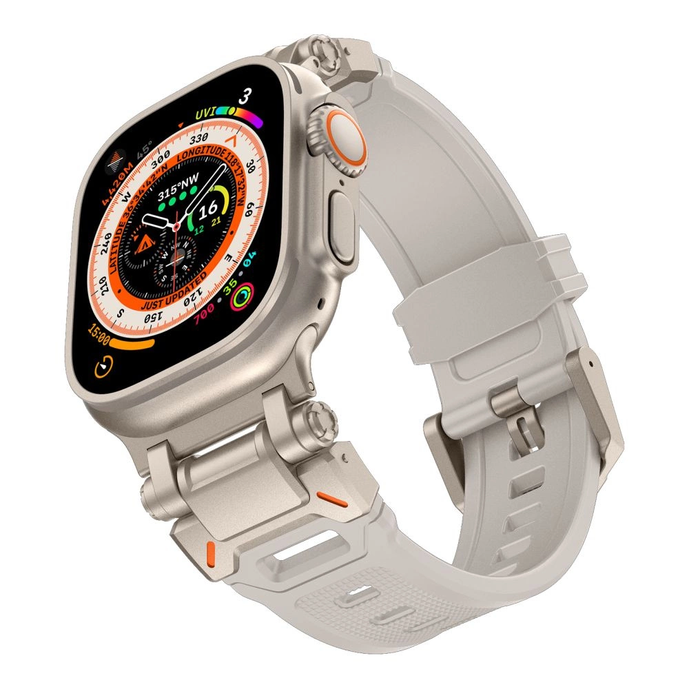 Tech-Protect Delta Pro strap for Apple Watch 4 / 5 / 6 / 7 / 8 / 9 / SE / Ultra 1 / 2 (42/44/45/49 mm) - beige titanium