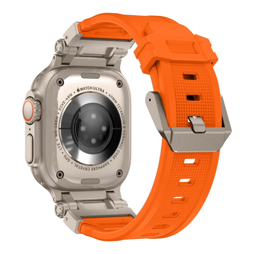 Tech-Protect Delta Pro Strap for Apple Watch 4 / 5 / 6 / 7 / 8 / 9 / SE / Ultra 1 / 2 (42/44/45/49 mm) - Titanium Orange