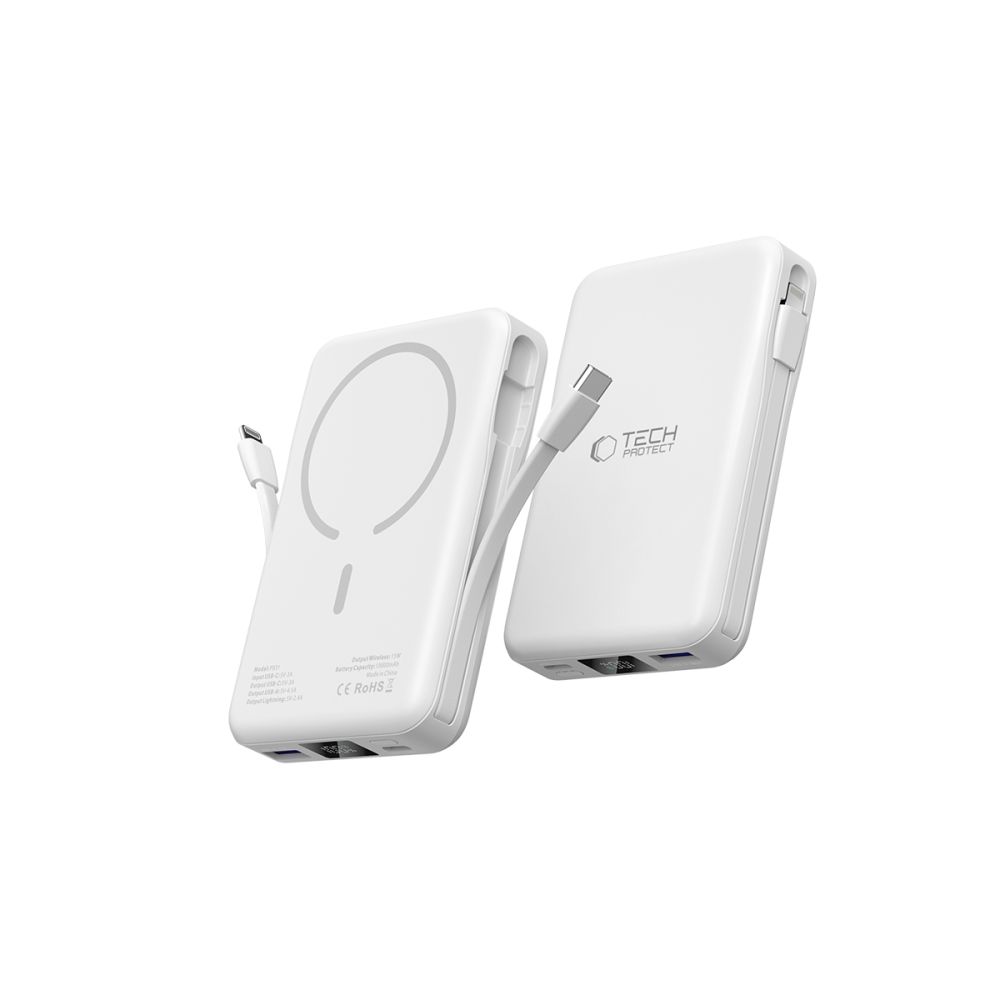 Tech-Protect LifeMag PB31 Power Bank 10000mAh with MagSafe, White