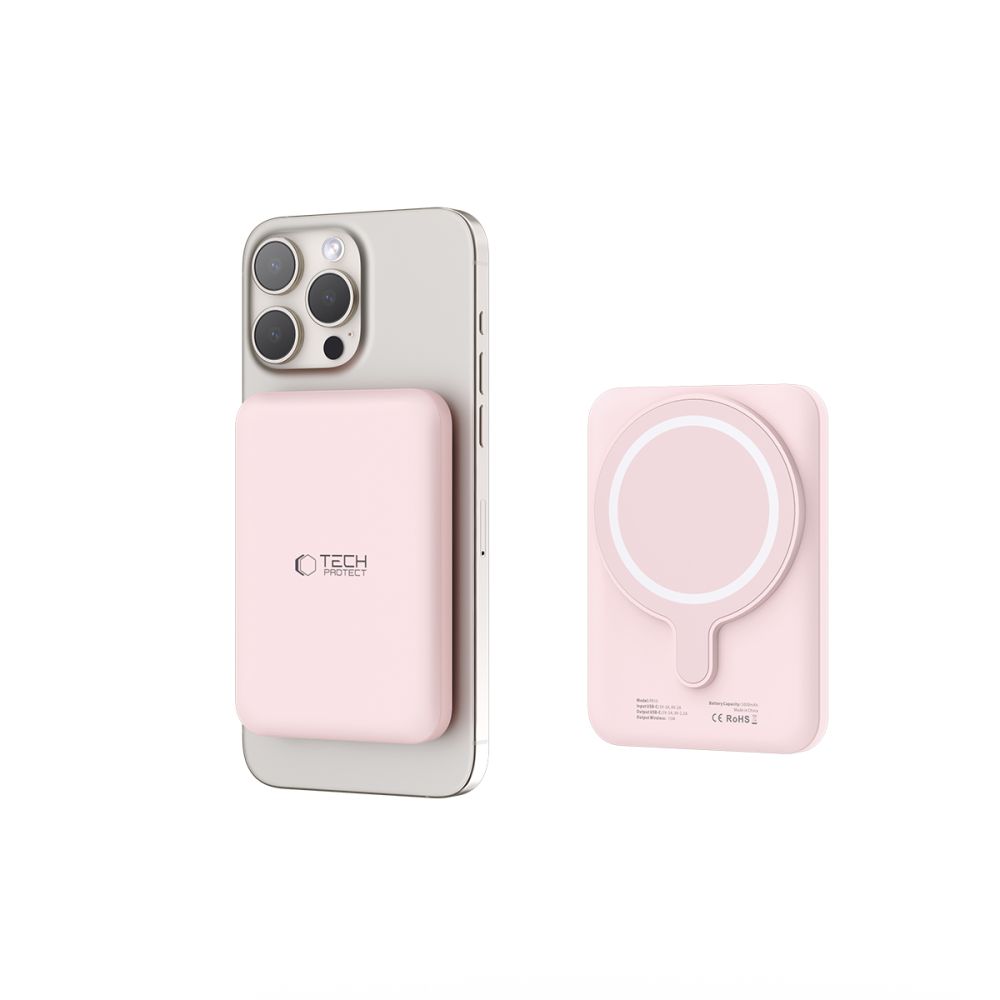 Tech-Protect LifeMag PB10 Powerbank with MagSafe 5000mAh, Pink