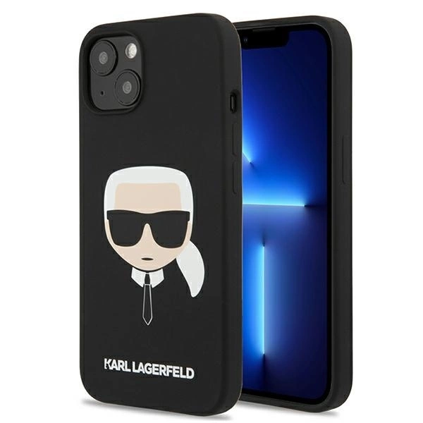 Apple iPhone 13 mini 5,4'' Karl Lagerfeld Silicone Karl's Head Case Cover, Black