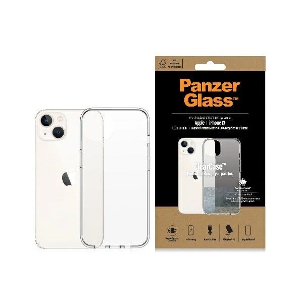 Apple iPhone 13 6.1'' PanzerGlass ClearCase Antibacterial Military Grade Certified Case Cover, Transparent