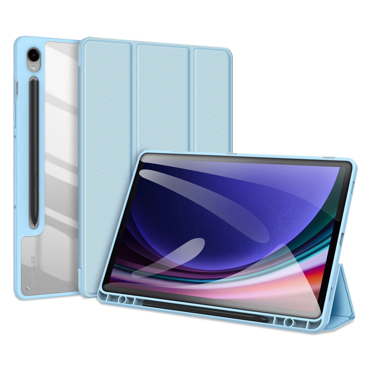 Samsung Galaxy Tab S9 FE 10.9'' (SM-X510 / X516B) Dux Ducis Toby Smart Book Cover Case, Blue | Planšetes Vāciņš...