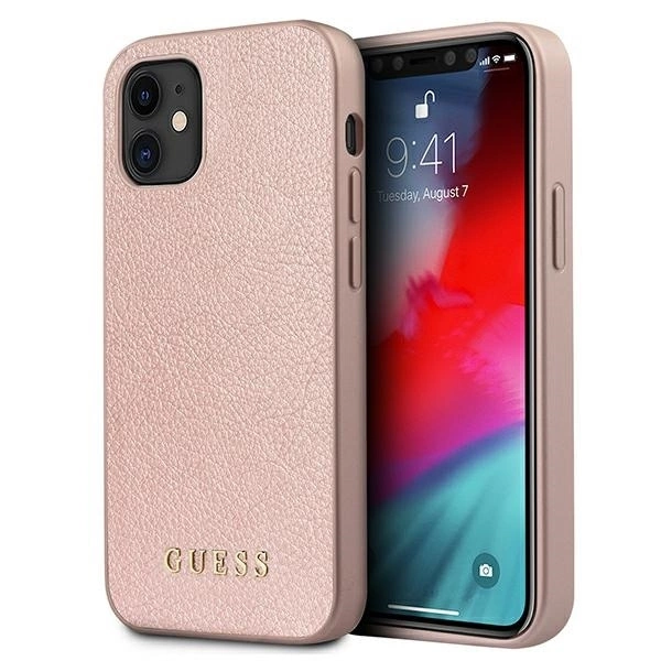 Guess GUHCP12SIGLRG iPhone 12 mini 5.4" rose gold/rose gold hardcase Iridescent
