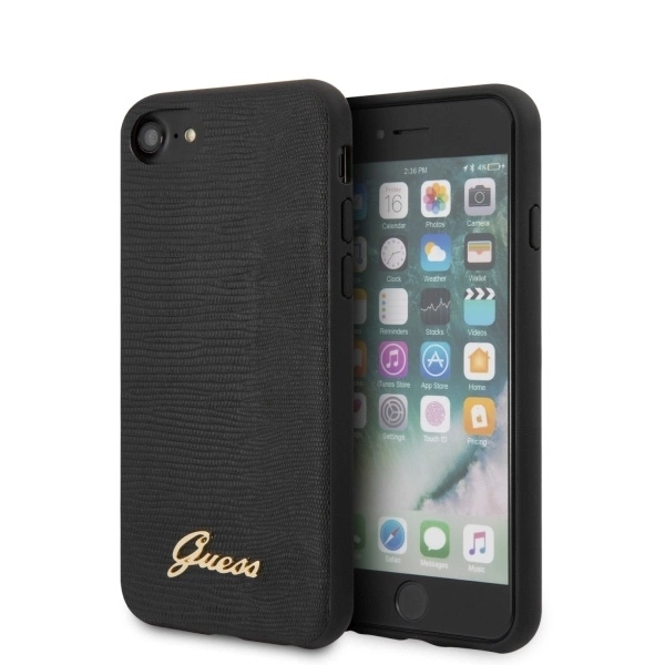 Guess GUHCI8PCUMLLIBK iPhone 7/8/SE 2020 / SE 2022 black Lizard Collection