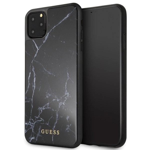 Guess GUHCN65HYMABK iPhone 11 Pro Max black Marble Glass