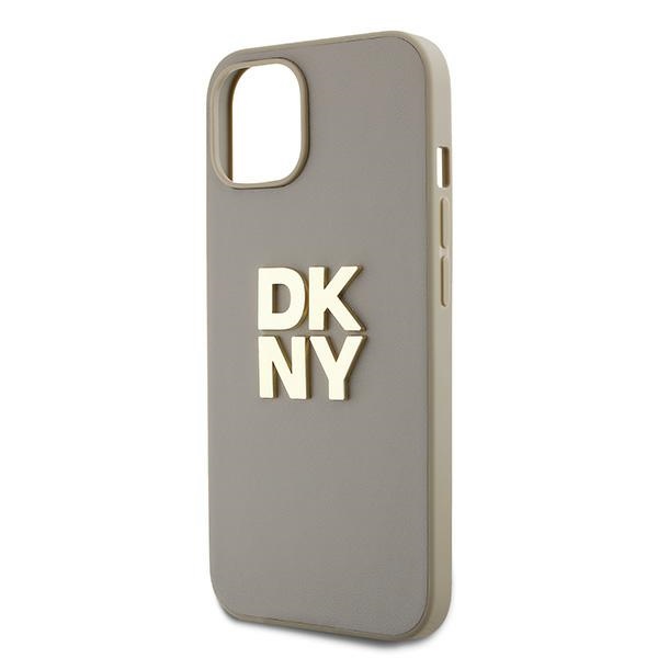 DKNY iPhone 15 Plus Case Wrist Strap Stock Logo, Beige