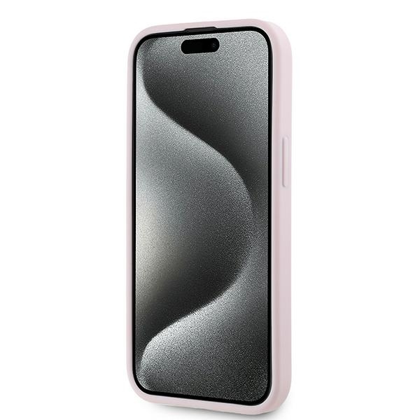 Karl Lagerfeld iPhone 14 / 15 / 13 Case Diagonal Quilted Script, Pink