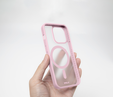LAUT Huex Protect - protective case for iPhone 13/14/15 compatible with MagSafe (pink)