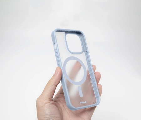 LAUT Huex Protect - protective case for iPhone 13/14/15 compatible with MagSafe (blue)