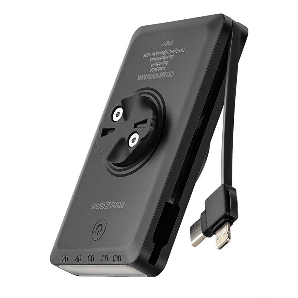 Rockbros JP008 velo priekšējais lukturis ar 5000mAh akumulatoru, 150lm, melns