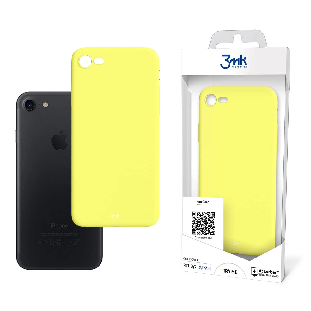 Apple iPhone 8 / 7 / SE (2020) (2022) 4.7" 3MK Matt Case Cover, Yellow