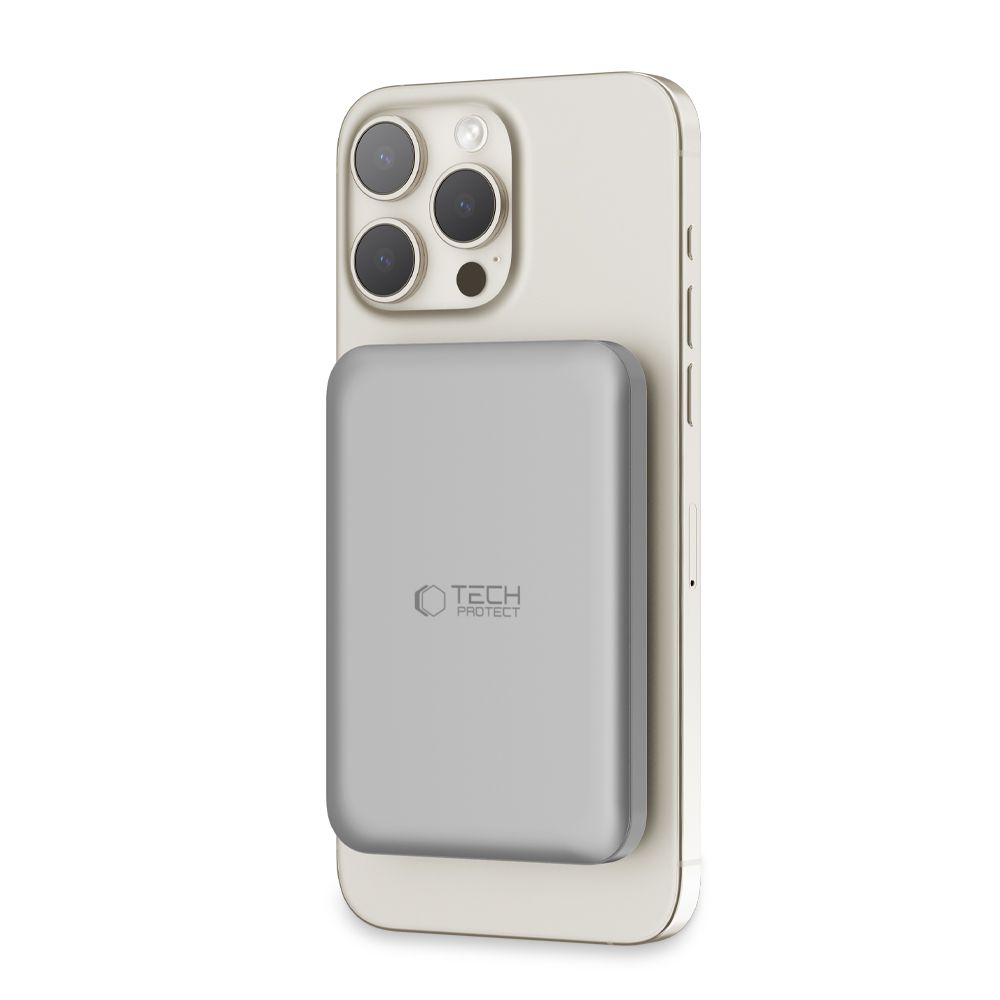 Tech-Protect PB10 LifeMag MagSafe 5000 mAh powerbank - titanium